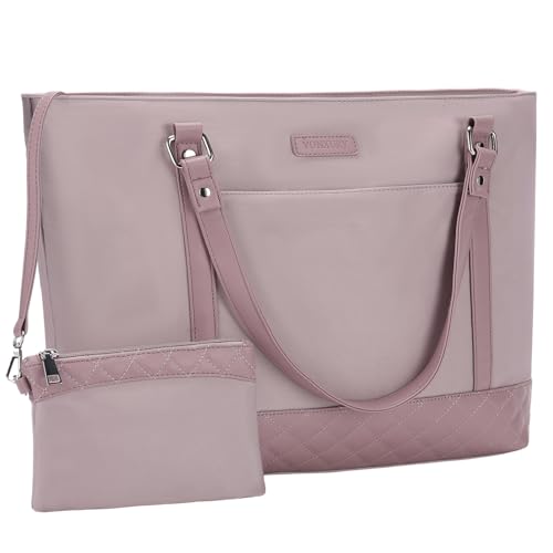 VX VONXURY Laptop Handtasche Damen Laptoptasche,15,6 Zoll Arbeitstasche Shopper Umhängetasche Lehrer Reisetasche mit kleinem Beutel von VX VONXURY