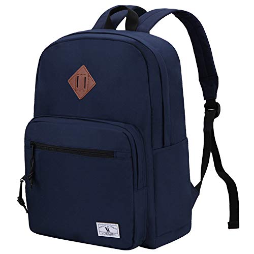 VX VONXURY Schulrucksack Damen Herren, Leichter College-Rucksack, Wasserabweisend 15.6 Zoll Laptop Daypack Tagesrucksack für Teenager Jungen und Mädchen Reisen Arbeit Blau von VX VONXURY