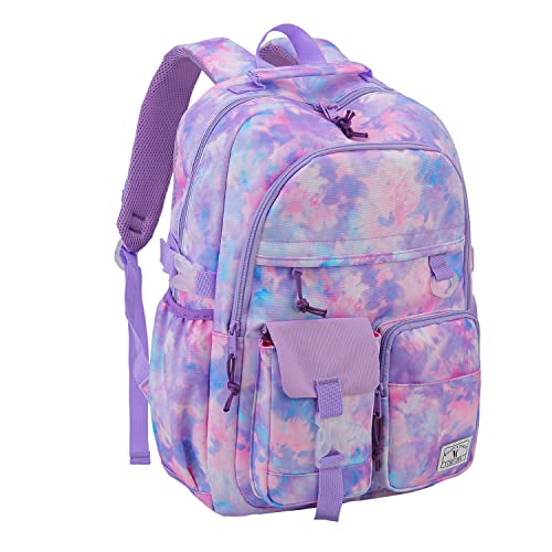 VX VONXURY Schulrucksack Mädchen Teenager, Wasserfeste Schulranzen Jungen, Kawaii Kinderrucksack Groß 19L Passend für A4 Ordner von VX VONXURY