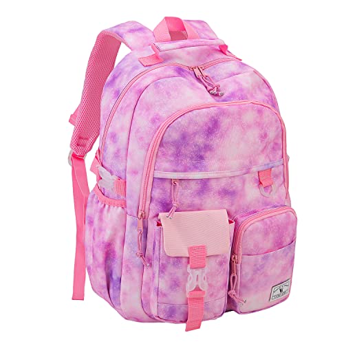 VX VONXURY Schulrucksack Mädchen Teenager, Wasserfeste Schulranzen Jungen, Kawaii Kinderrucksack Groß 19L Passend für A4 Ordner von VX VONXURY