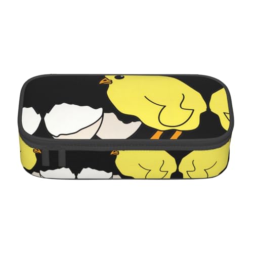 VXXNlnn Federmäppchen mit Baseball-Spitze, Nahaufnahme, Mehrzweck-Stift-Organizer, Schreibwarentasche, perfekt für Schule, Büro und Reisen, Baby Huhn, Einheitsgröße, Schulranzen von VXXNlnn