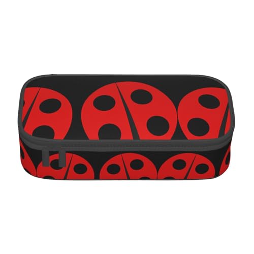 VXXNlnn Federmäppchen mit Vogel-Aufdruck – Mehrzweck-Stift-Organizer, Schreibwarentasche, perfekt für Schule, Büro und Reisen, Cartoon Marienkäfer, Einheitsgröße, Schulranzen von VXXNlnn