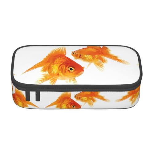 VXXNlnn Federmäppchen mit hellen Sternen – Mehrzweck-Stift-Organizer, Schreibwarentasche, perfekt für Schule, Büro und Reisen, Süßer Goldfisch, Einheitsgröße, Schulranzen von VXXNlnn