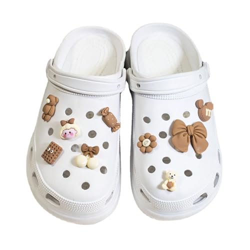 VYIBPDY 9 Stück Süßer mädchenhafter Stil Schuh Charms für Clogs, DIY Schuhanstecker Schuhanhänger, Abnehmbare PVC Shoe Dekoration Zubehör für Kinder Jugendliche Erwachsene von VYIBPDY