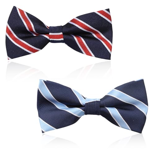 VYIBPDY Fliege Schleife für Kinder - Fliege für Herren - 2 Stücke - Verstellbar und Bereits Gebunden-Fliege Krawatte für Erwachsene & Kinder für Hochzeitsfeier Ausgefallene Bowties von VYIBPDY