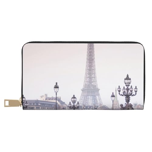 VYONNE Eiffelturm lange Kunstleder-Clutch, schick, stilvolle Damengeldbörsen für moderne Frauen, großes Fassungsvermögen, Kartenhalter und Organizer-Taschen, strapazierfähige Geldbörse, Handtasche für von VYONNE