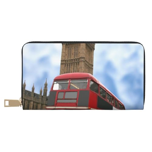 VYONNE England Car Long Faux Leather Clutch Chic Stylish Women's Wallets for Modern Women Large Capacity Card Holder and Organizer Pockets Durable Purse Handbag for Everyday Travel, weiß, von VYONNE