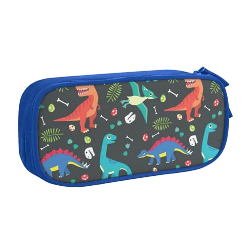 VYONNE Tasche für Schule, Bürobedarf, Cartoon-Dinosaurier, großes Fassungsvermögen, Federmäppchen für Studenten, Schreibwaren, Stiftebox, Schreibtisch mit glattem Reißverschluss, tragbarer Bleistift, von VYONNE