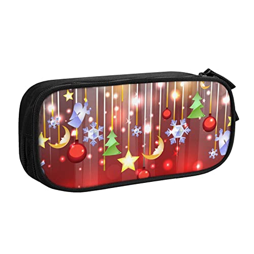VYONNE Tasche für Schule, Bürobedarf, Frohe Weihnachten, großes Fassungsvermögen, Federmäppchen für Studenten, Schreibwaren, Stiftebox, Schreibtisch mit glattem Reißverschluss, tragbarer Bleistift, von VYONNE
