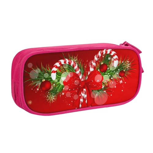 VYONNE Tasche für Schule, Bürobedarf, Frohe Weihnachten, großes Fassungsvermögen, Federmäppchen für Studenten, Schreibwaren, Stiftebox, Schreibtisch mit glattem Reißverschluss, tragbarer Bleistift, von VYONNE