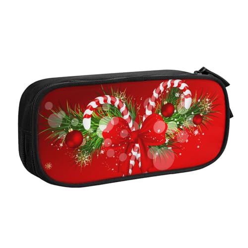 VYONNE Tasche für Schule, Bürobedarf, Frohe Weihnachten, großes Fassungsvermögen, Federmäppchen für Studenten, Schreibwaren, Stiftebox, Schreibtisch mit glattem Reißverschluss, tragbarer Bleistift, von VYONNE