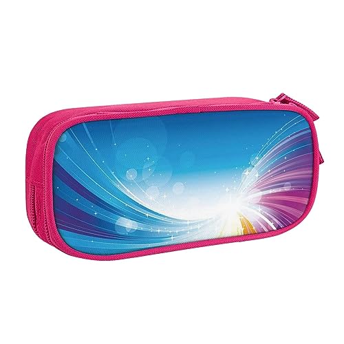 VYONNE Tasche für Schule, Bürobedarf, Regenbogen-Hintergrund, großes Fassungsvermögen, Federmäppchen für Studenten, Schreibwaren, Stiftebox, Schreibtisch mit glattem Reißverschluss, tragbarer von VYONNE