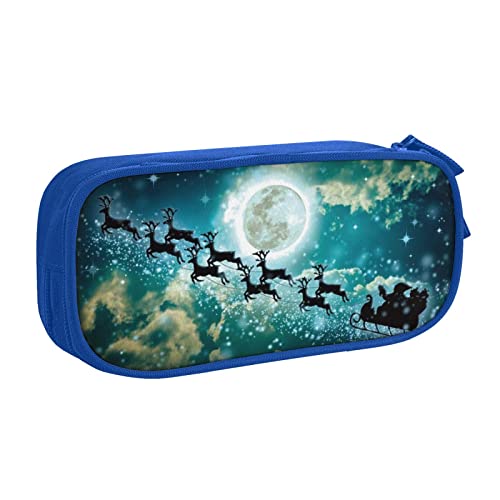 VYONNE Tasche für Schule, Bürobedarf, Weihnachten, Winter, großes Fassungsvermögen, Federmäppchen für Studenten, Schreibwaren, Stiftebox, Schreibtisch mit glattem Reißverschluss, tragbarer Bleistift, von VYONNE