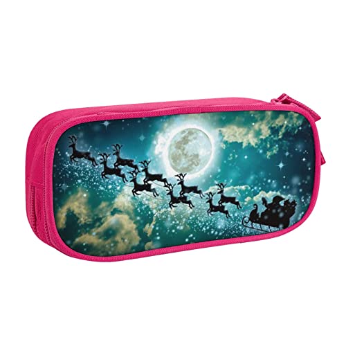 VYONNE Tasche für Schule, Bürobedarf, Weihnachten, Winter, großes Fassungsvermögen, Federmäppchen für Studenten, Schreibwaren, Stiftebox, Schreibtisch mit glattem Reißverschluss, tragbarer Bleistift, von VYONNE