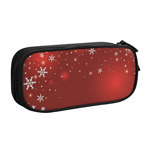 VYONNE Tasche für Schule, Bürobedarf, Weihnachten, großes Fassungsvermögen, Federmäppchen für Studenten, Schreibwaren, Stiftebox, Schreibtisch mit glattem Reißverschluss, tragbarer Bleistift, Schwarz von VYONNE