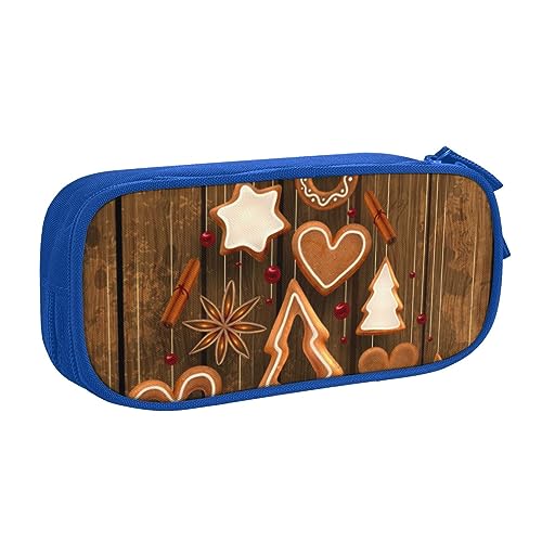 VYONNE Tasche für Schule, Bürobedarf, Weihnachten, großes Fassungsvermögen, Federmäppchen für Studenten, Schreibwaren, Stiftebox, Schreibtisch mit glattem Reißverschluss, tragbarer Bleistift, blau, von VYONNE