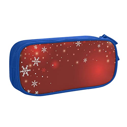 VYONNE Tasche für Schule, Bürobedarf, Weihnachten, großes Fassungsvermögen, Federmäppchen für Studenten, Schreibwaren, Stiftebox, Schreibtisch mit glattem Reißverschluss, tragbarer Bleistift, blau, von VYONNE