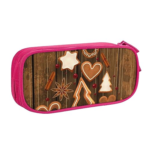 VYONNE Tasche für Schule, Bürobedarf, Weihnachten, großes Fassungsvermögen, Federmäppchen für Studenten, Schreibwaren, Stiftebox, Schreibtisch mit glattem Reißverschluss, tragbarer Bleistift, rose, von VYONNE