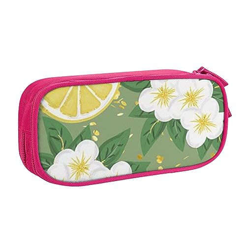 VYONNE Tasche für Schule, Bürobedarf, frische Zitrone, großes Fassungsvermögen, Federmäppchen für Studenten, Schreibwaren, Stiftebox, Schreibtisch mit glattem Reißverschluss, tragbarer Bleistift, von VYONNE