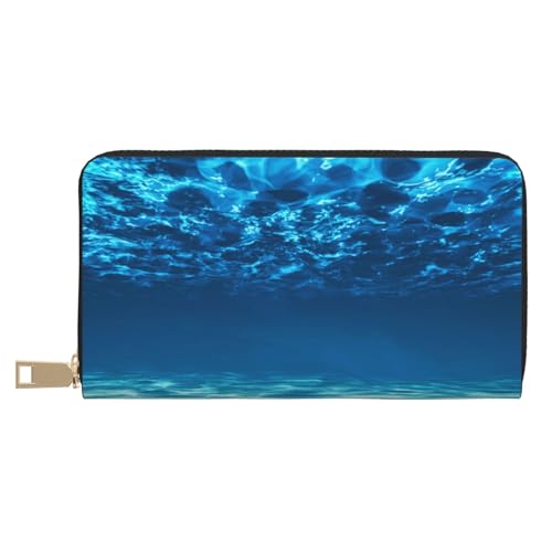 VYONNE Unterwasser Ocean View Lange Kunstleder Clutch Chic Stilvolle Damengeldbörsen für moderne Frauen Große Kapazität Kartenhalter und Organizer-Taschen Langlebige Geldbörse Handtasche für den von VYONNE