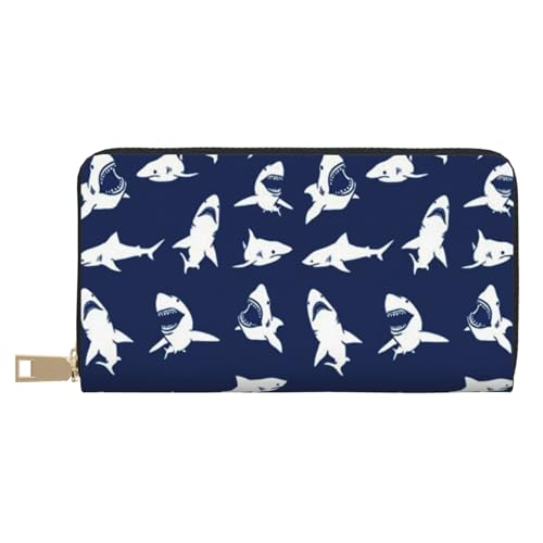 VYONNE Verschiedene Seefisch-Muster, lange Kunstleder-Clutch, schick, stilvolle Damen-Geldbörsen für moderne Frauen, großes Fassungsvermögen, Kartenhalter und Organizer-Taschen, strapazierfähige von VYONNE