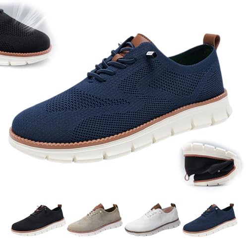 VYOTWBZ Wearbreeze-Schuhe for Herren, Urban – Ultrabequeme Schuhe, Wearbreeze-Urbans-Schuhe, lässige Business-Oxfords for Herren, Bequeme Mesh-Wanderschuhe (Color : Blau, Size : 39 EU) von VYOTWBZ