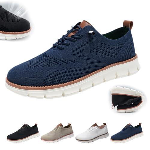 VYOTWBZ Wearbreeze-Schuhe for Herren, Urban – Ultrabequeme Schuhe, Wearbreeze-Urbans-Schuhe, lässige Business-Oxfords for Herren, Bequeme Mesh-Wanderschuhe (Color : Blau, Size : 43 EU) von VYOTWBZ