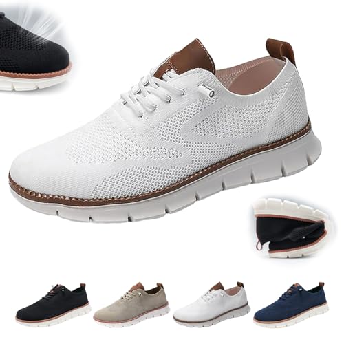 VYOTWBZ Wearbreeze-Schuhe for Herren, Urban – Ultrabequeme Schuhe, Wearbreeze-Urbans-Schuhe, lässige Business-Oxfords for Herren, Bequeme Mesh-Wanderschuhe (Color : Weiß, Size : 39 EU) von VYOTWBZ
