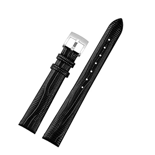 VYSLZ Frauen echter Lederschuh für Armani AR1681 1683 1882 1926 1726 Dünne Wachbandbänder dünn(Black-silver buckle) von VYSLZ