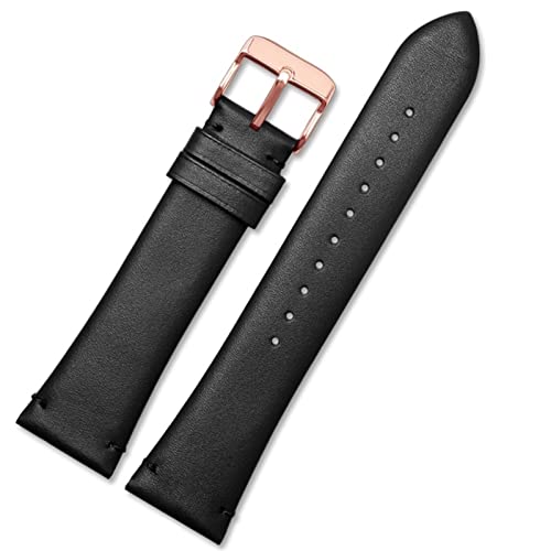 VYSLZ Für Armani AR1982/AR60003/AR60004/AR60005 Uhrenband klassisches Kuhlattenarmband 22 mm schwarz braun dunkelbrauner Gurtstift Schnalle(AR60004 black RG) von VYSLZ