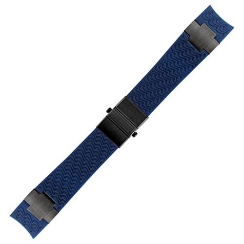 VYSLZ Wasserdichtes Uhrenarmband für Ulysse Nardin, Silikon-Gummi-Armband, Sport-Armband, Ersatz-Uhrenzubehör, Teile(22) von VYSLZ