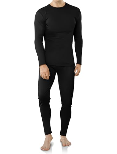 VZV Thermounterwäsche Herren Funktionsunterwäsche Skiunterwäsche Herren Winter Thermowäsche Set Warm Weich Funktionswäsche Atmungsaktiv Thermo Unterwäsche Thermounterhemd Thermounterhose von VZV