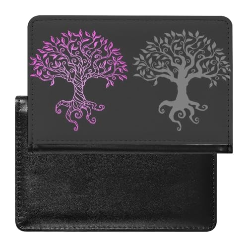 Damen Herren Wikinger Lebensbaum Vintage Multifunktional Passport Holder, Thors Hammer Weiche Wasserdicht Reisepasshülle, für Reisen Urlaub und Reisedokumente ( Color : A16 , Size : 14.7x9.8 cm ) von VZXATYOP