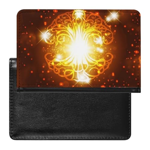 Damen Herren Wikinger Lebensbaum Vintage Multifunktional Passport Holder, Thors Hammer Weiche Wasserdicht Reisepasshülle, für Reisen Urlaub und Reisedokumente ( Color : A35 , Size : 14.7x9.8 cm ) von VZXATYOP