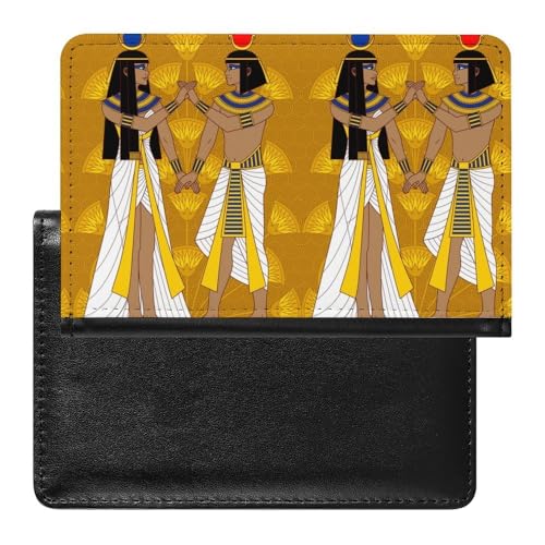 Unisex Erwachsene Altes Ägypten Schlanke Neuheit Passport Holder, Brieftaschenetui Reise Essentials, Tragbare Pass und Impfkartenhülle, für Frauen Männer, Reisepasshülle ( Color : A14 , Size : 14.7x9. von VZXATYOP