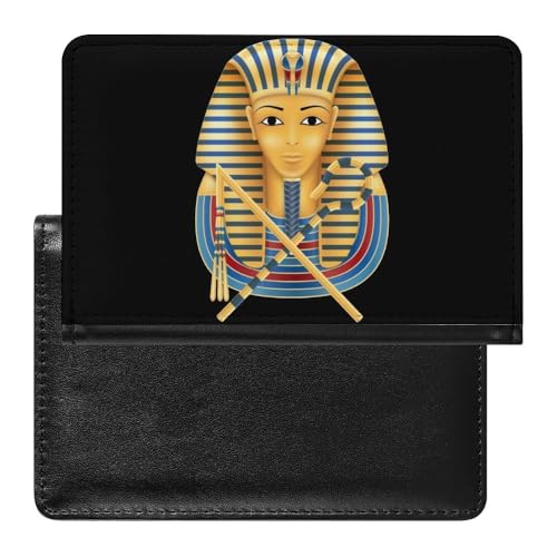 Unisex Erwachsene Altes Ägypten Schlanke Neuheit Passport Holder, Brieftaschenetui Reise Essentials, Tragbare Pass und Impfkartenhülle, für Frauen Männer, Reisepasshülle ( Color : A3 , Size : 14.7x9.8 von VZXATYOP