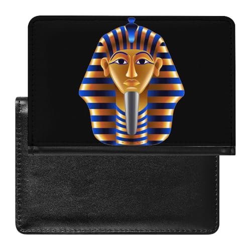 Unisex Erwachsene Altes Ägypten Schlanke Neuheit Passport Holder, Brieftaschenetui Reise Essentials, Tragbare Pass und Impfkartenhülle, für Frauen Männer, Reisepasshülle ( Color : A7 , Size : 14.7x9.8 von VZXATYOP