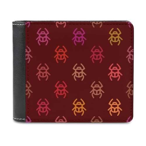 VZXATYOP Herren Ancient Egypt Bifold PU Brieftasche, Weiche Tragbare Langlebige Geldbörse, Leichte Kurze Großer Kapazität Portemonnaie mit Mehreren Kartenfächern (Color : A18, Size : 12x10cm) von VZXATYOP