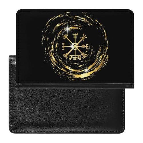 Wikinger Runen Passport Holder für Frauen Männer, Brieftasche Reise Essentials, Wasserdicht Tragbare Dauerhaft Reisepasshülle, für Impfausweis Kreditkarten Tickets ID-Karte ( Color : A18 , Size : 14.7 von VZXATYOP