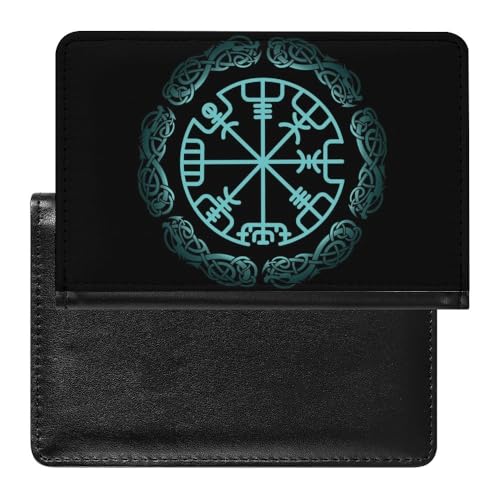 Wikinger Runen Passport Holder für Frauen Männer, Brieftasche Reise Essentials, Wasserdicht Tragbare Dauerhaft Reisepasshülle, für Impfausweis Kreditkarten Tickets ID-Karte ( Color : A32 , Size : 14.7 von VZXATYOP