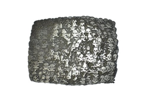 VaModa Gürtelschließe 4,0 cm | Wechselschließe Gürtelschnalle Buckle 40mm | Modell Totenköpfe | Gürtelschließe für Wechselgürtel von VaModa