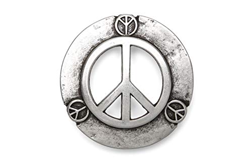 VaModa Gürtelschließe 4,0 cm | Wechselschließe Gürtelschnalle Buckle 40mm | Modell 'Peace Vintage' | Gürtelschließe für Wechselgürtel von VaModa