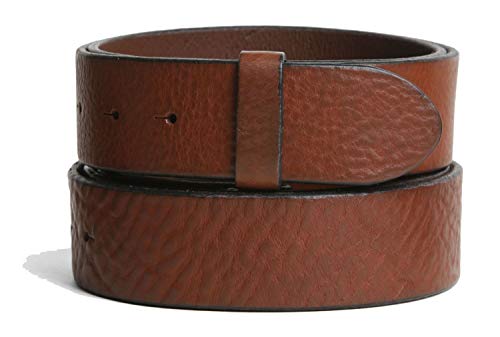 VaModa Vollrindleder 4cm Wechselgürtel Jeansgürtel Belt 40 mm | Ledergürtel für Damen Herren 4,0 cm | Modell 'Oil Vintage' | ohne Schließe | Farbe Braun, Länge=80cm, Druckknopfsystem von VaModa