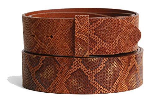 VaModa Vollrindleder 4cm Wechselgürtel Jeansgürtel Belt 40 mm | Ledergürtel für Damen Herren Ledergürtel 4,0 cm | Modell 'Montana' | ohne Schließe | Farbe Cognac, Länge=80cm, Druckknopfsystem von VaModa