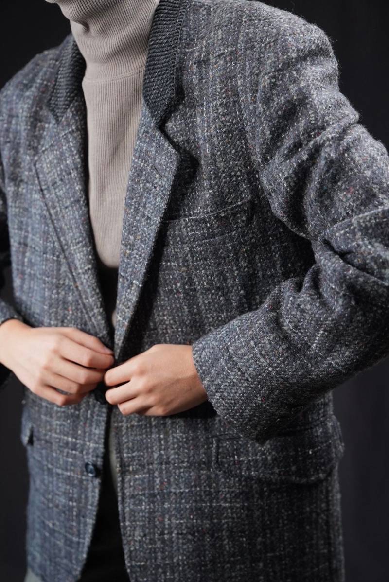 Tweed Blazer Jacke | Alpaka Mohair Wolle Vintage, Made in Italy von Vabrix