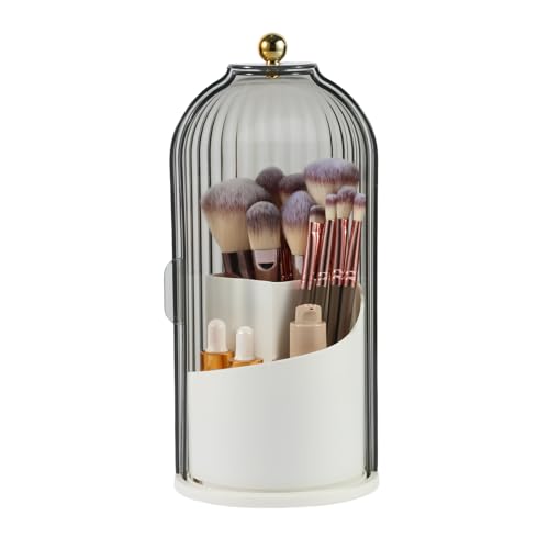 VacFreKep Make-up-Pinselhalter-Organizer mit Deckel,360° drehbar,transparent,staubdicht Make-up-Pinsel-Organizer für Schminktisch,Schreibtisch,Badezimmer,Arbeitsplatte VacFreKep Make-up-Pinselhalter-Organizer mit Deckel,360° drehbar,transparent,staubdicht Make-up-Pinsel-Organizer für Schminktisch,Schreibtisch,Badezimmer,Arbeitsplatte von VacFreKep