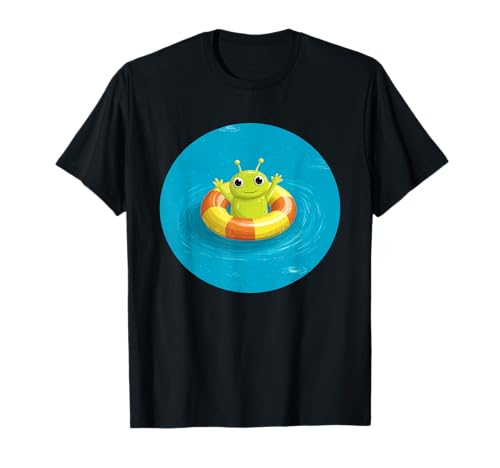Hübsches Alien-Baby mit Poolring für Strandurlaub-Liebhaber T-Shirt Hübsches Alien-Baby mit Poolring für Strandurlaub-Liebhaber T-Shirt von Vacation Alien Outfit