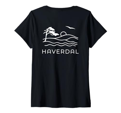 Damen Haverdal Schweden Strandurlaub T-Shirt mit V-Ausschnitt Damen Haverdal Schweden Strandurlaub T-Shirt mit V-Ausschnitt von Vacation in Sweden Gifts