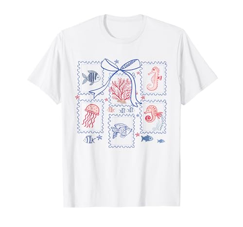 Ästhetischer Sommer Küste Kokette Schleife Strandausflug Frauen Mädchen T-Shirt Ästhetischer Sommer Küste Kokette Schleife Strandausflug Frauen Mädchen T-Shirt von Vacay Mode Beach Vacation Summer Trip Apparel
