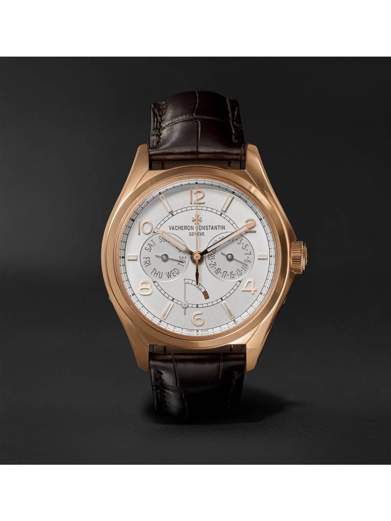 Vacheron Constantin - Fiftysix Day-Date Limited Edition Automatic 40mm 18-Karat Pink Gold and Alligator Watch, Ref. No. 4400E/000R-B436 - Men - White von Vacheron Constantin